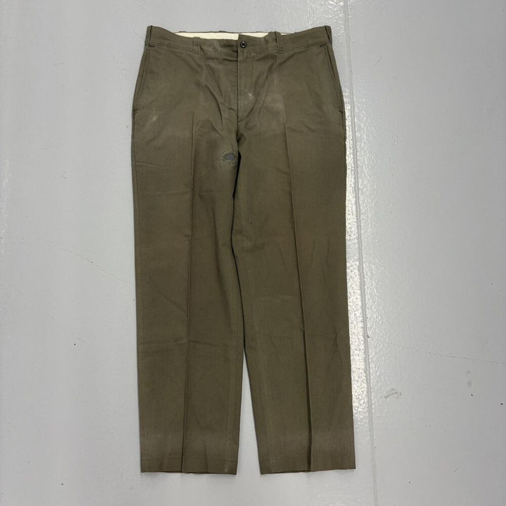 Vintage 60s Sears Green Sanforized Workwear Chinos 34x28